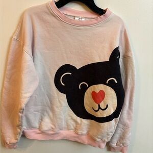 Popunderwear Cute Bear Graphic Sweatshirt oversized small